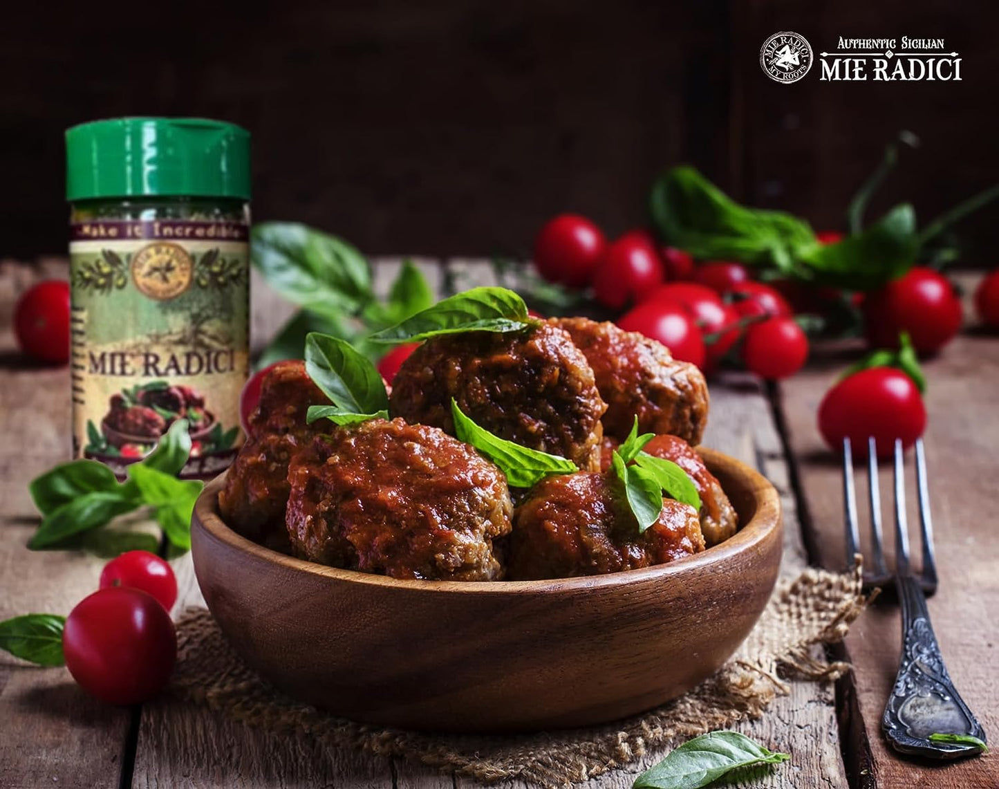 Sicilian Meatball Blend with shaker top