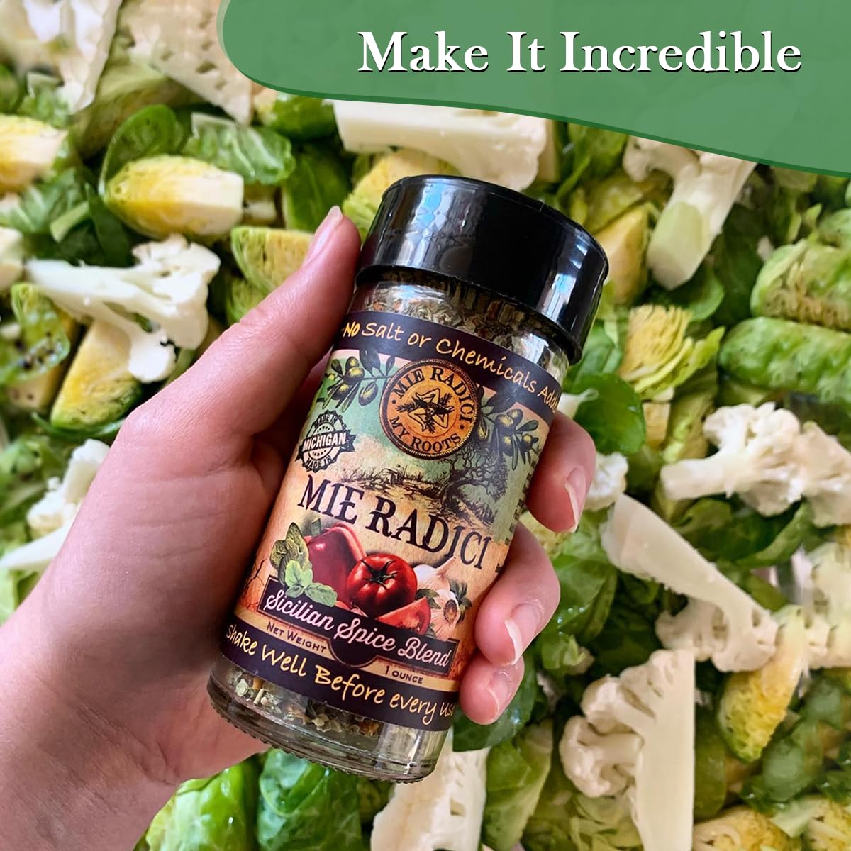 Sicilian Spice Blend with shaker top