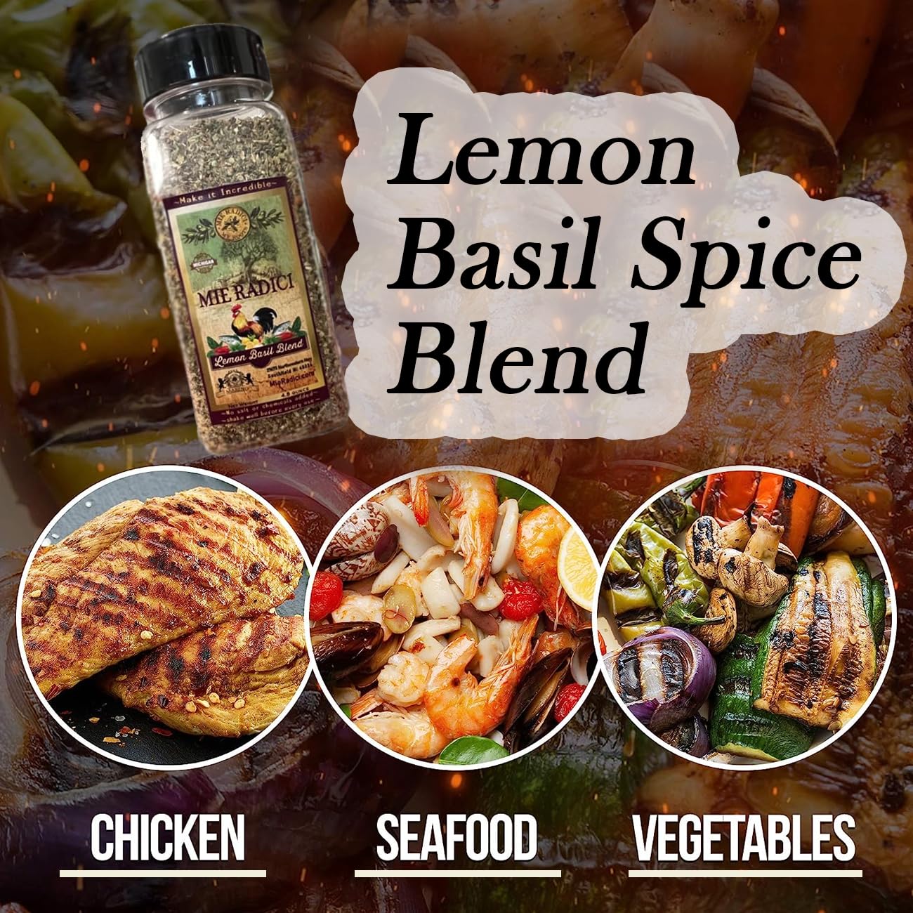 Lemon Basil Blend with shaker top