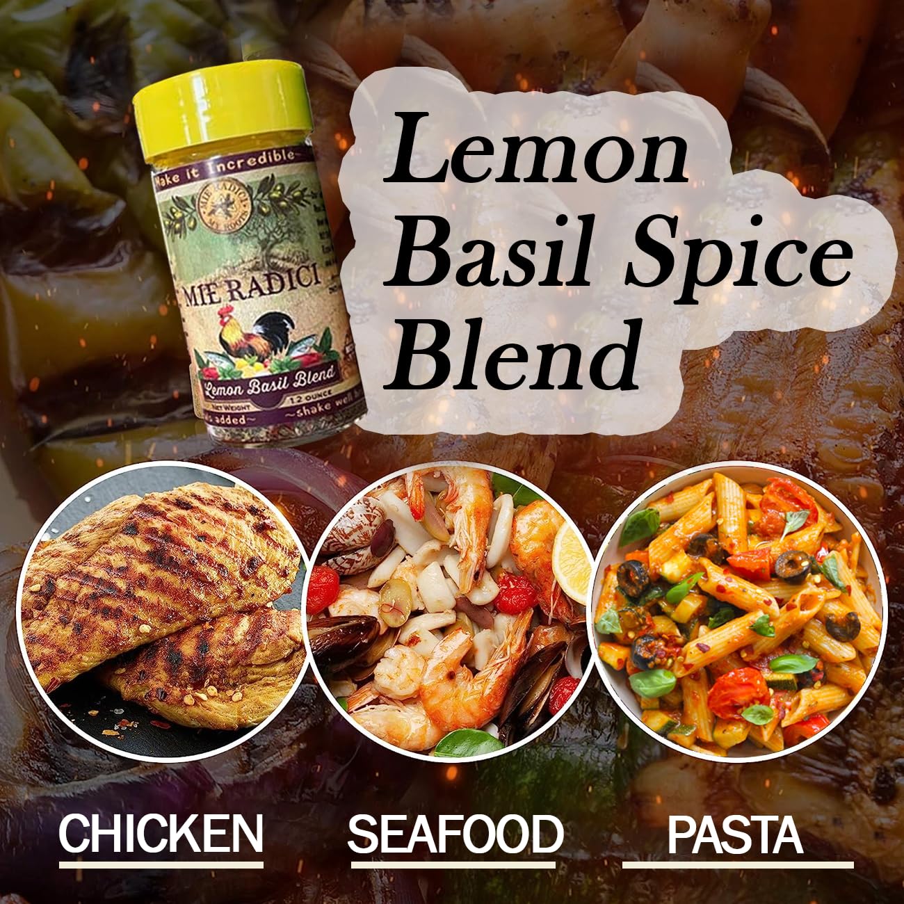 Lemon Basil Blend with shaker top