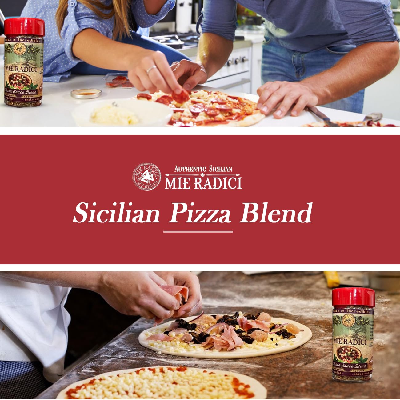 Sicilian Pizza Sauce Blend with shaker top