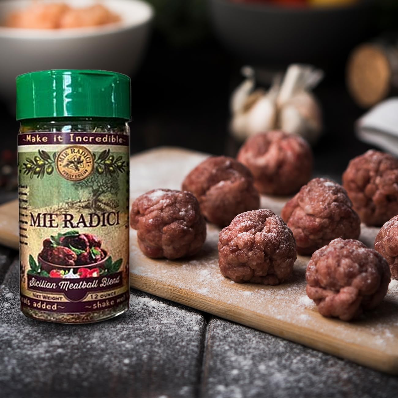 Sicilian Meatball Blend with shaker top